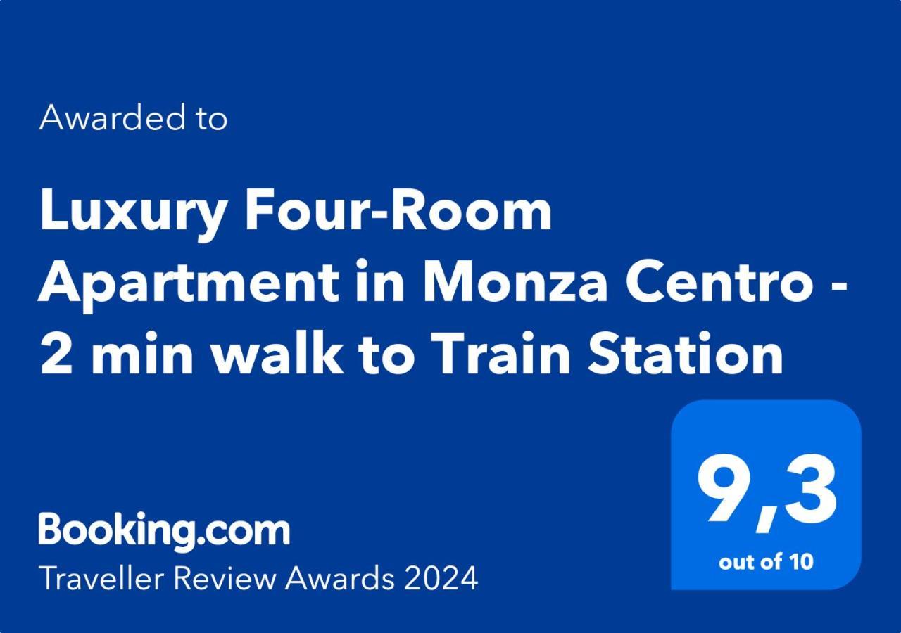 Luxury Four-Room Apartment In Monza Centro - 2 Min Walk To Train Station Luaran gambar